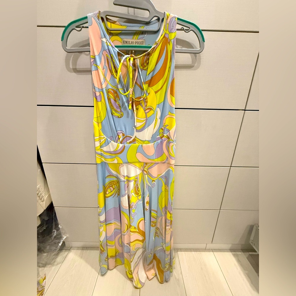 Emilio Pucci Iconic Print Maxi Dress | Pastel Swirl | Made in Italy